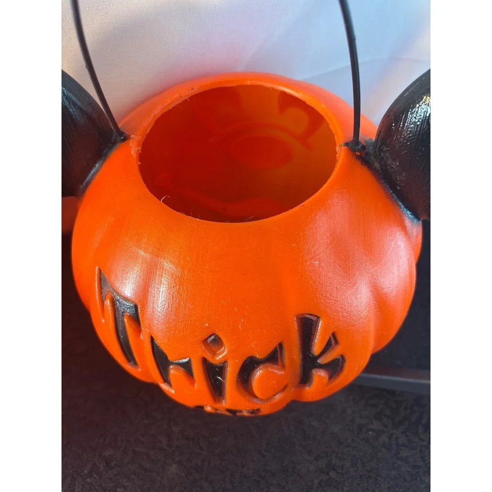 Disney Mickey Mouse Pumpkin Trick or‎ Treat Set of 2 Orange Halloween Pails